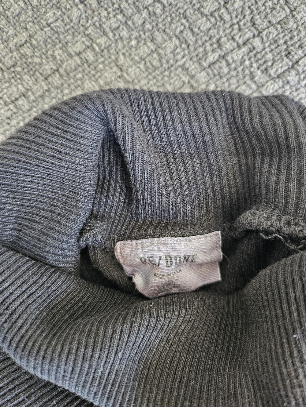 Re/Done Black Long-Sleeve Turtleneck Bodysuit - Picture 3 of 3